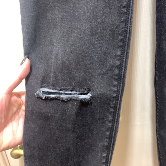 SPANX Vintage Black Goth Girl Distressed Skinny Jeans Sz Small - Picture 9 of 14